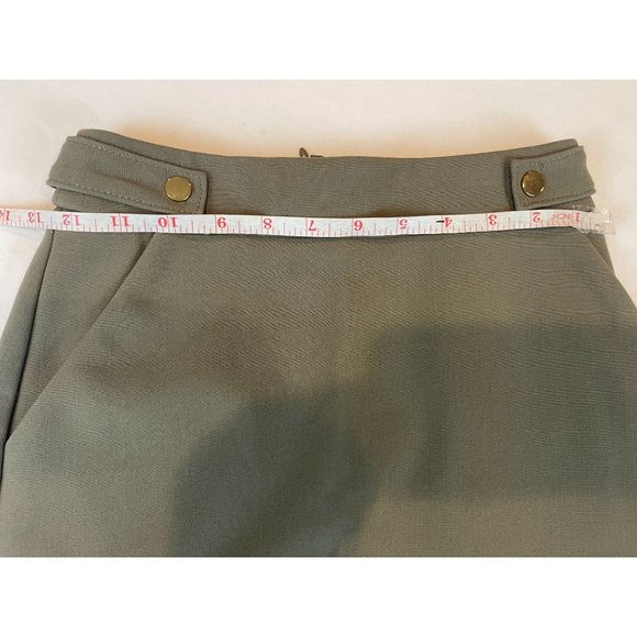 H&M Womens Skirt Straight & Pencil Mini Back Zip Slash Pockets Brown Size 2 - Picture 3 of 7